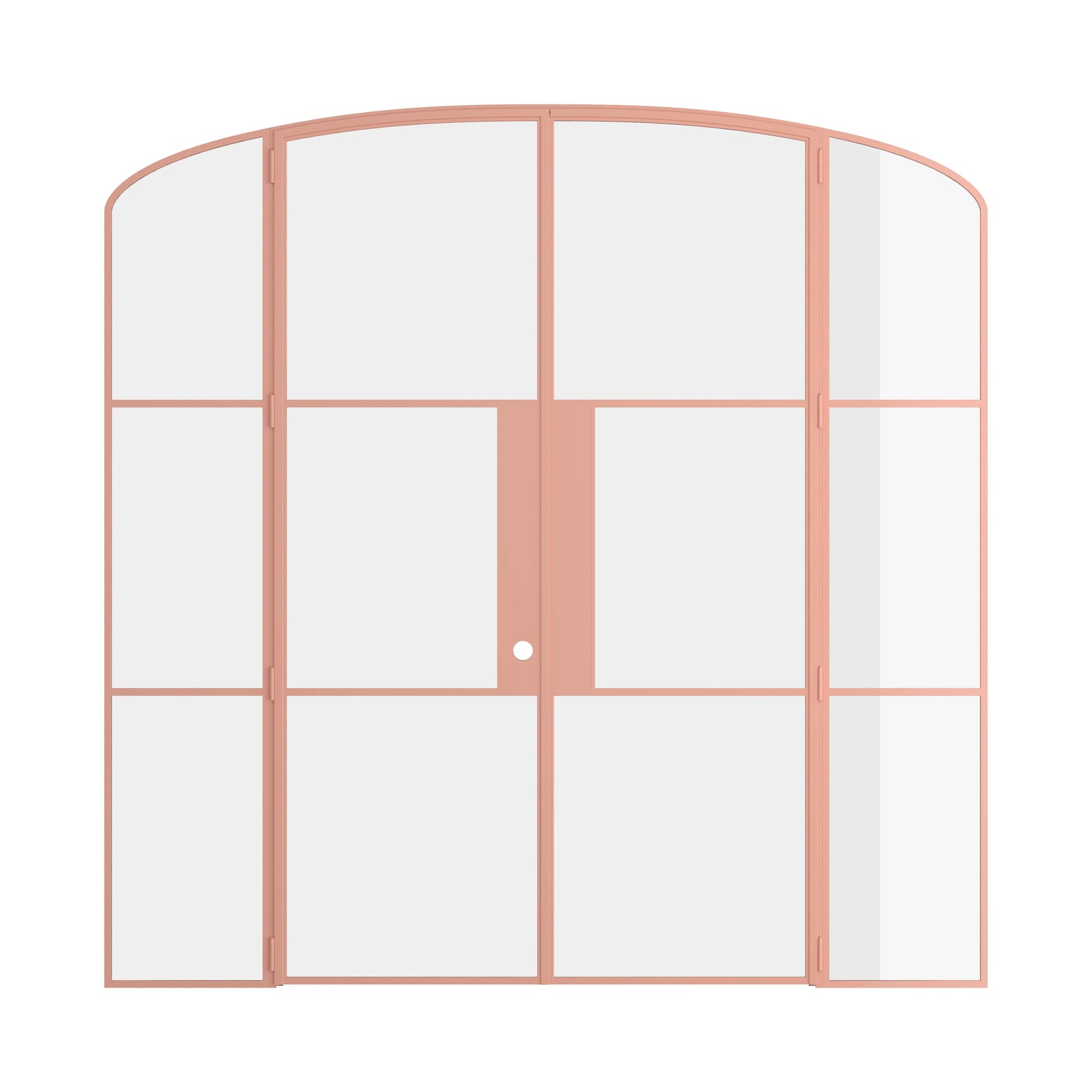 Pinkys Air 4 interior steel door, double, mini arch, with side windows, closed