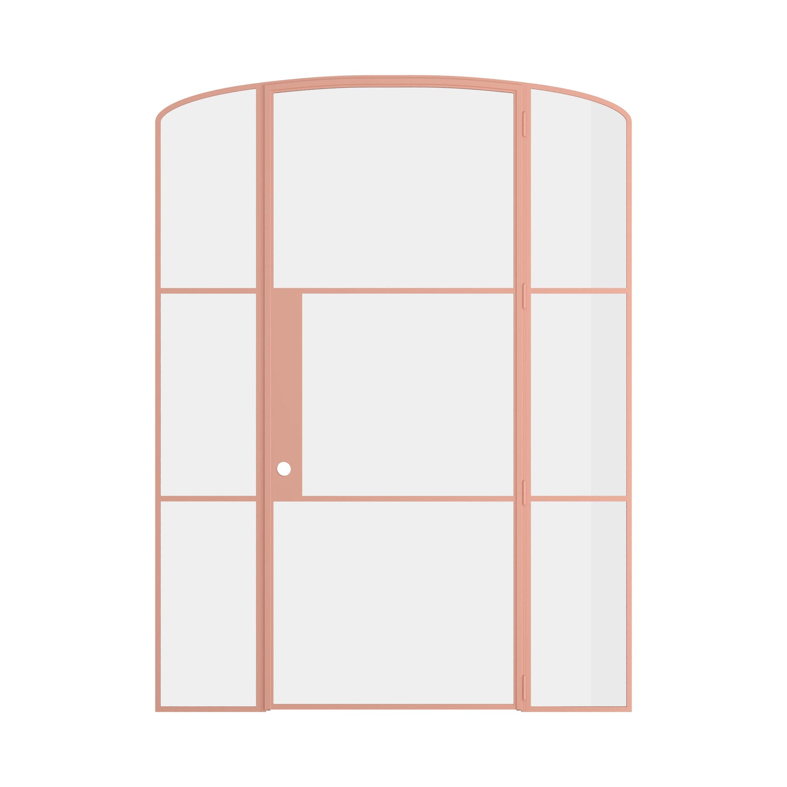 Pinkys Air 4 interior steel door, single, mini arch, with side windows, closed