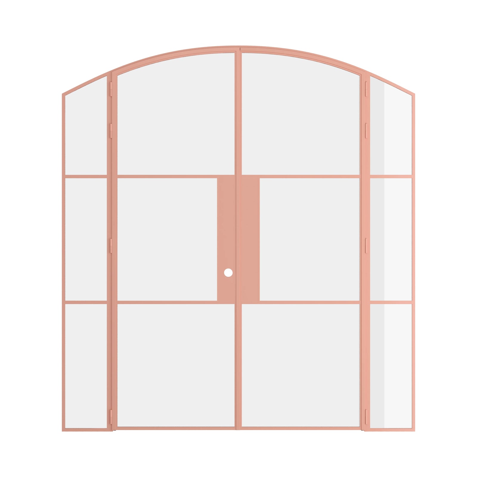 Pinkys Air 4 interior steel door, double, arch, with side windows, closed