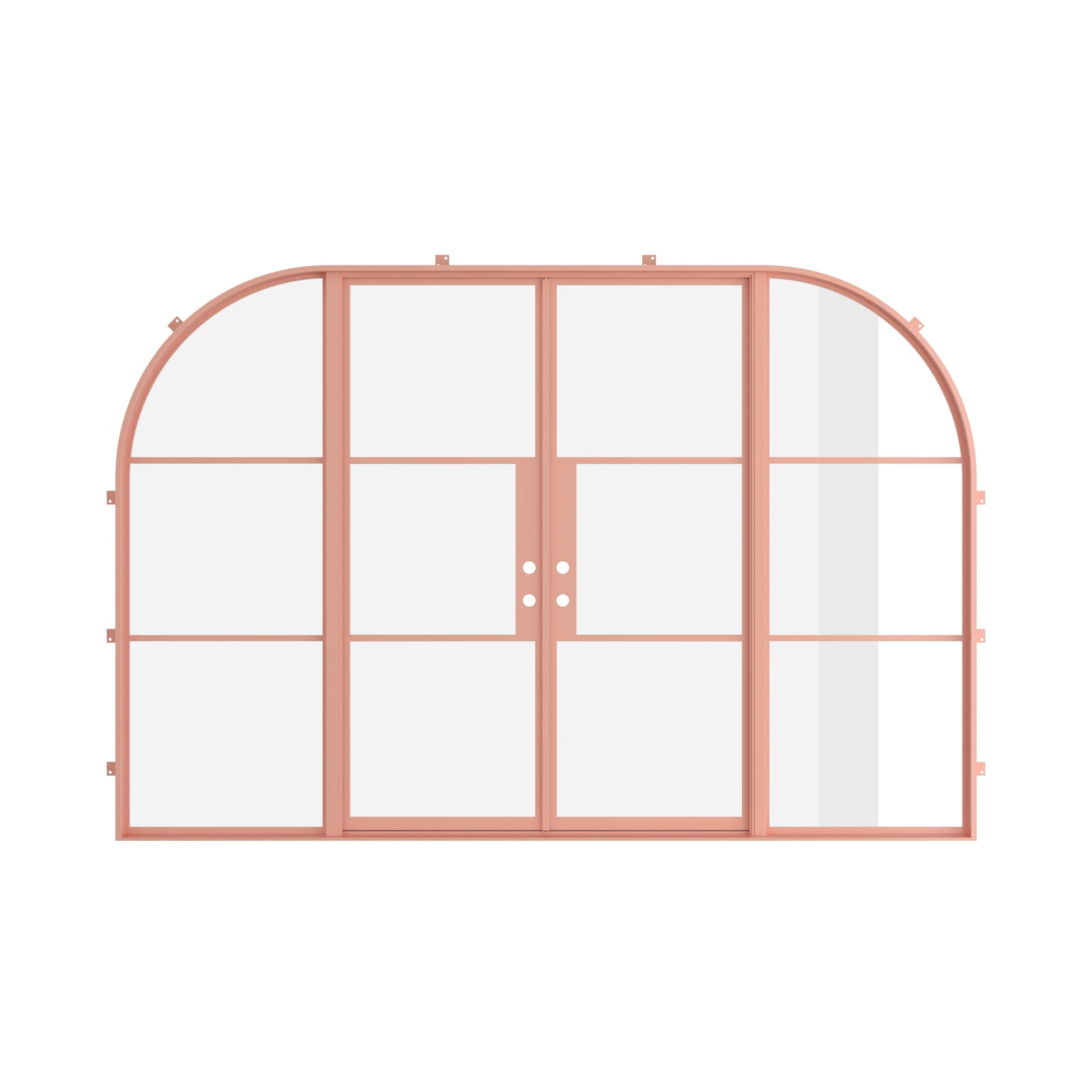 Pinkys Air 4 steel door, double, flat, with side windows, closed
