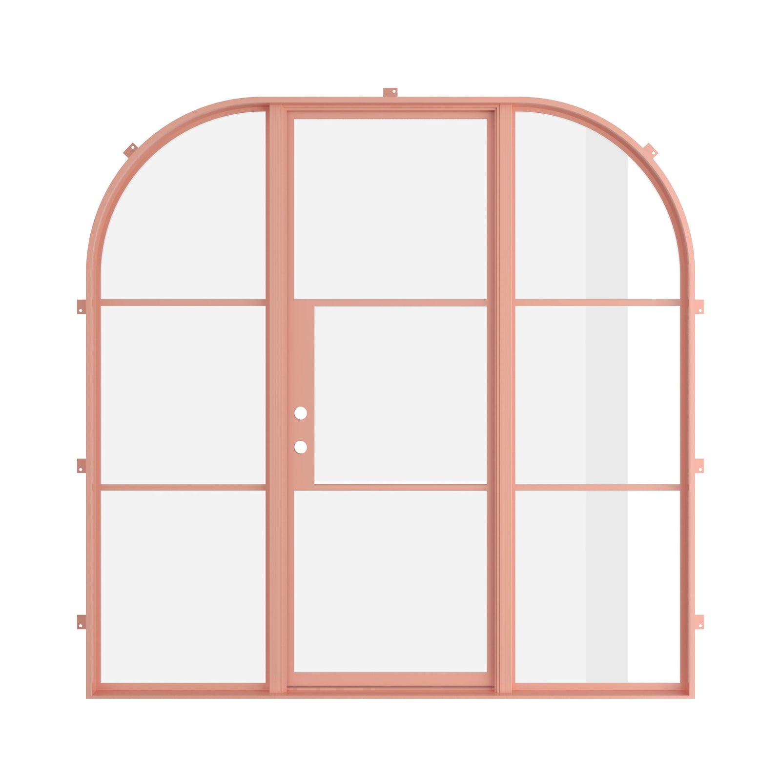 Pinkys Air 4 steel door, single, flat, with side windows, closed