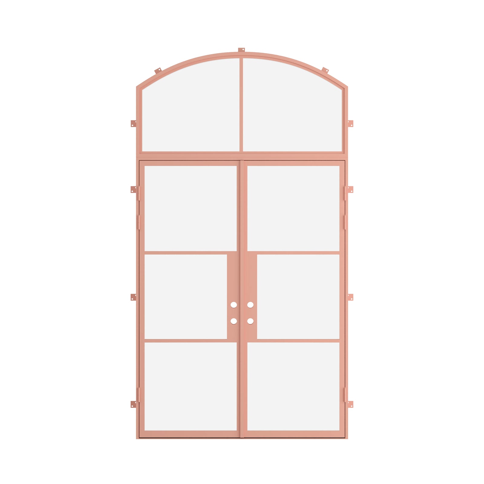 Pinkys Air 4 steel door, double, flat, with an arch top window, closed