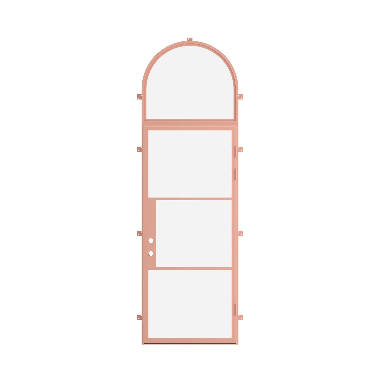 Pinkys Air 4 steel door, single, flat, with a full-arch top window, closed