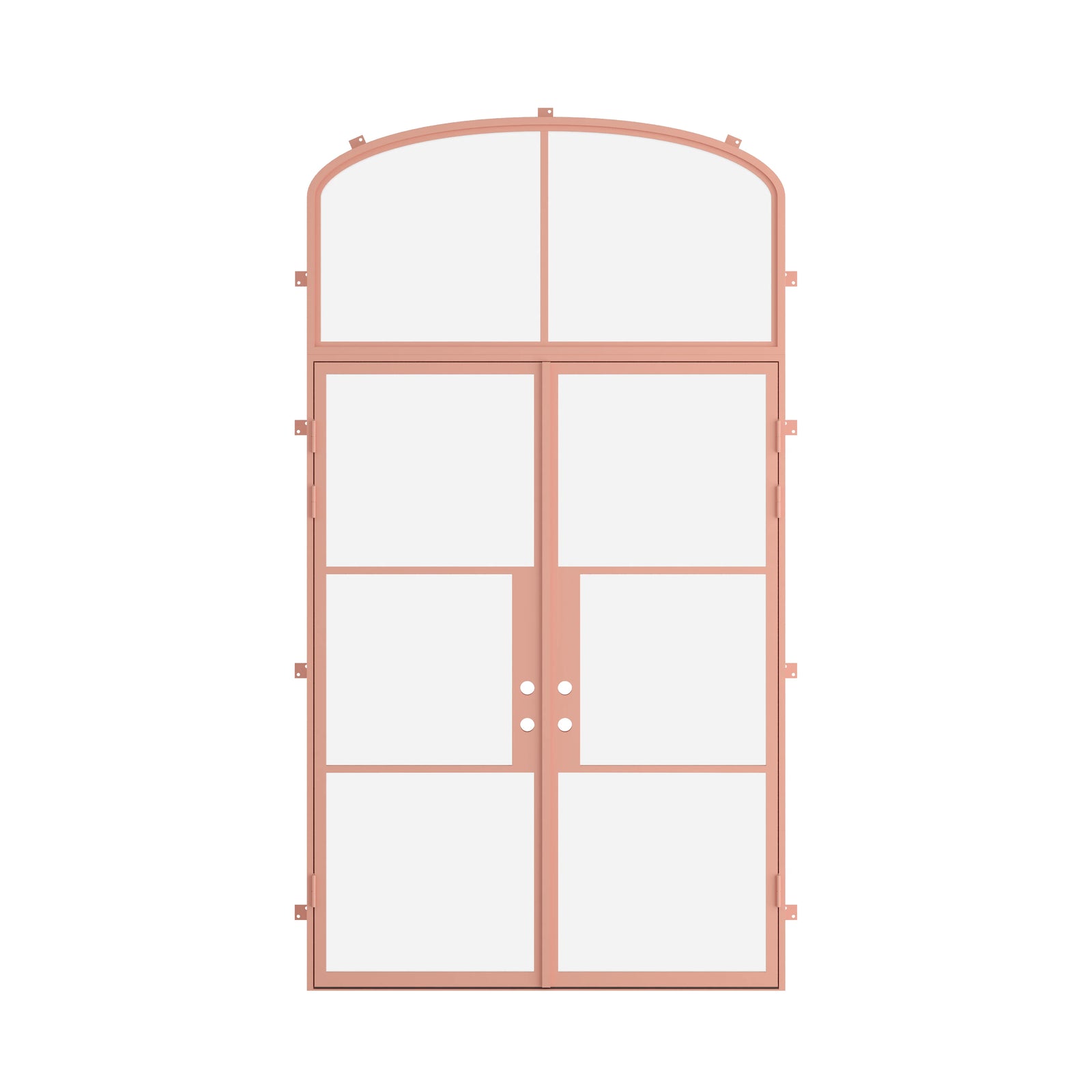 Pinkys Air 4 steel door, double, flat, with a mini-arch top window, closed