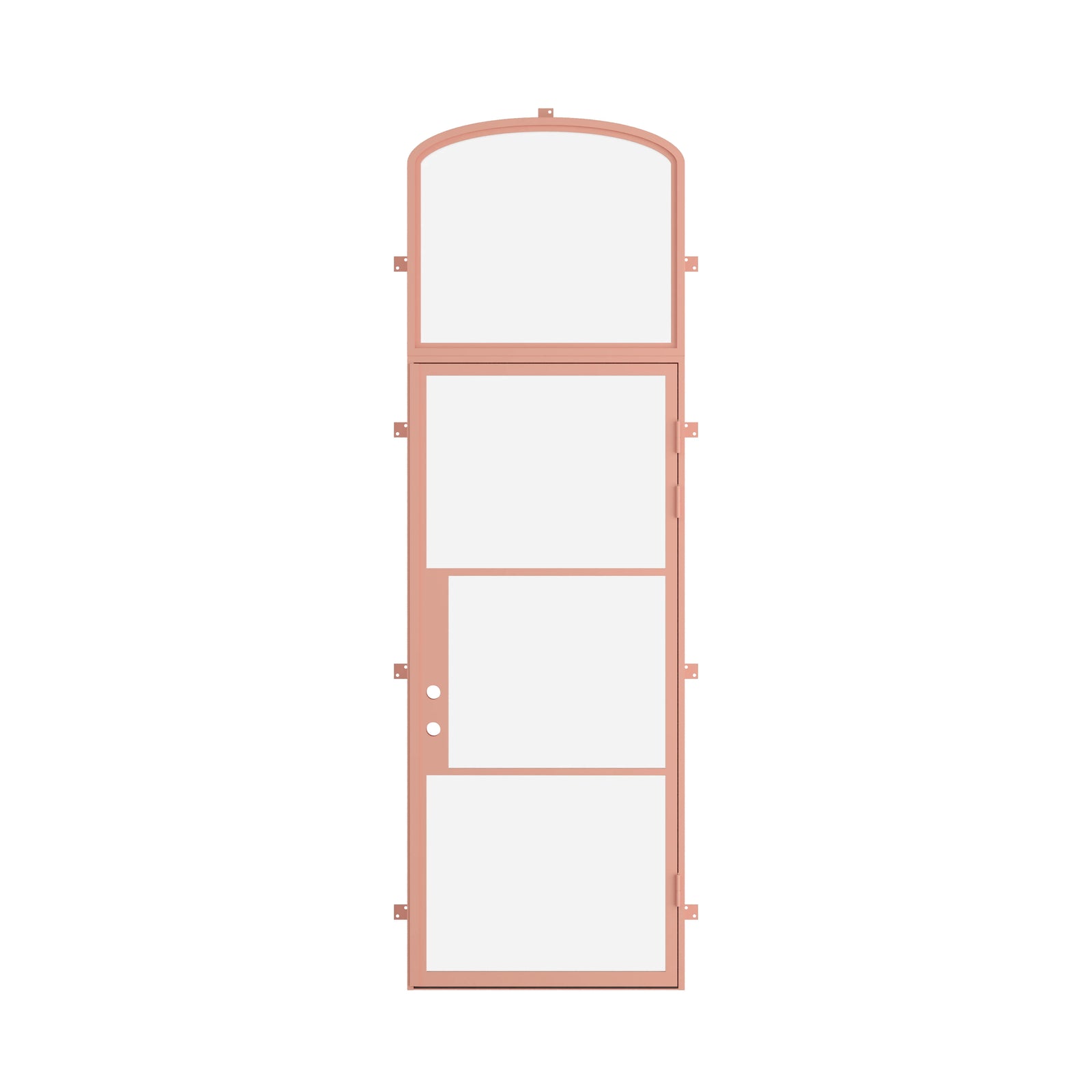 Pinkys Air 4 steel door, single, flat, with a mini-arch top window, closed