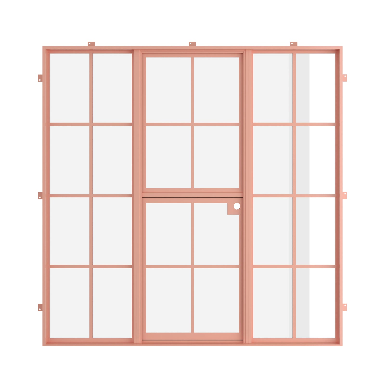 Pinkys Air 5 steel door, single, flat, Dutch, with side windows, closed