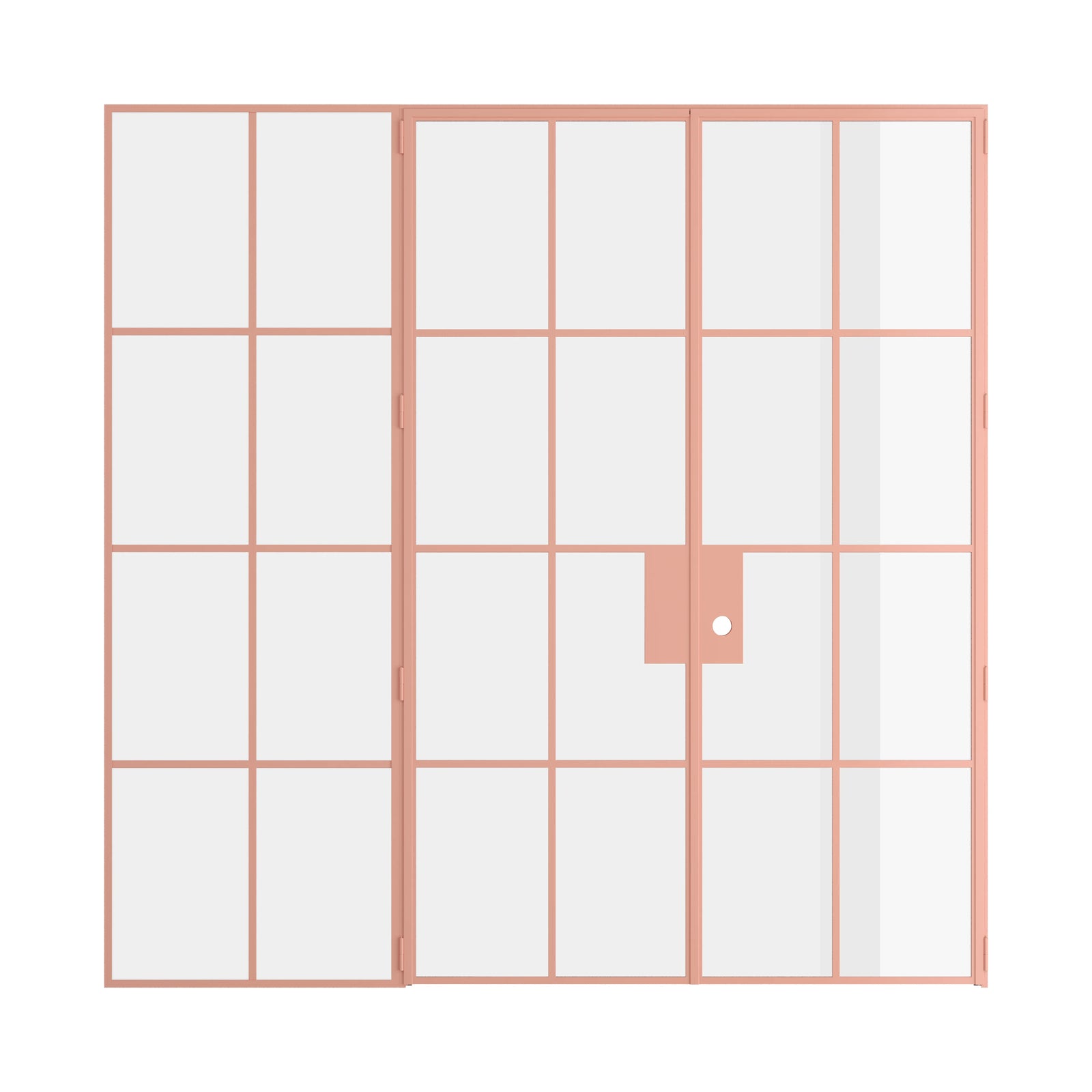 Pinkys Air 5 interior steel door, double, flat, with a left side window, closed