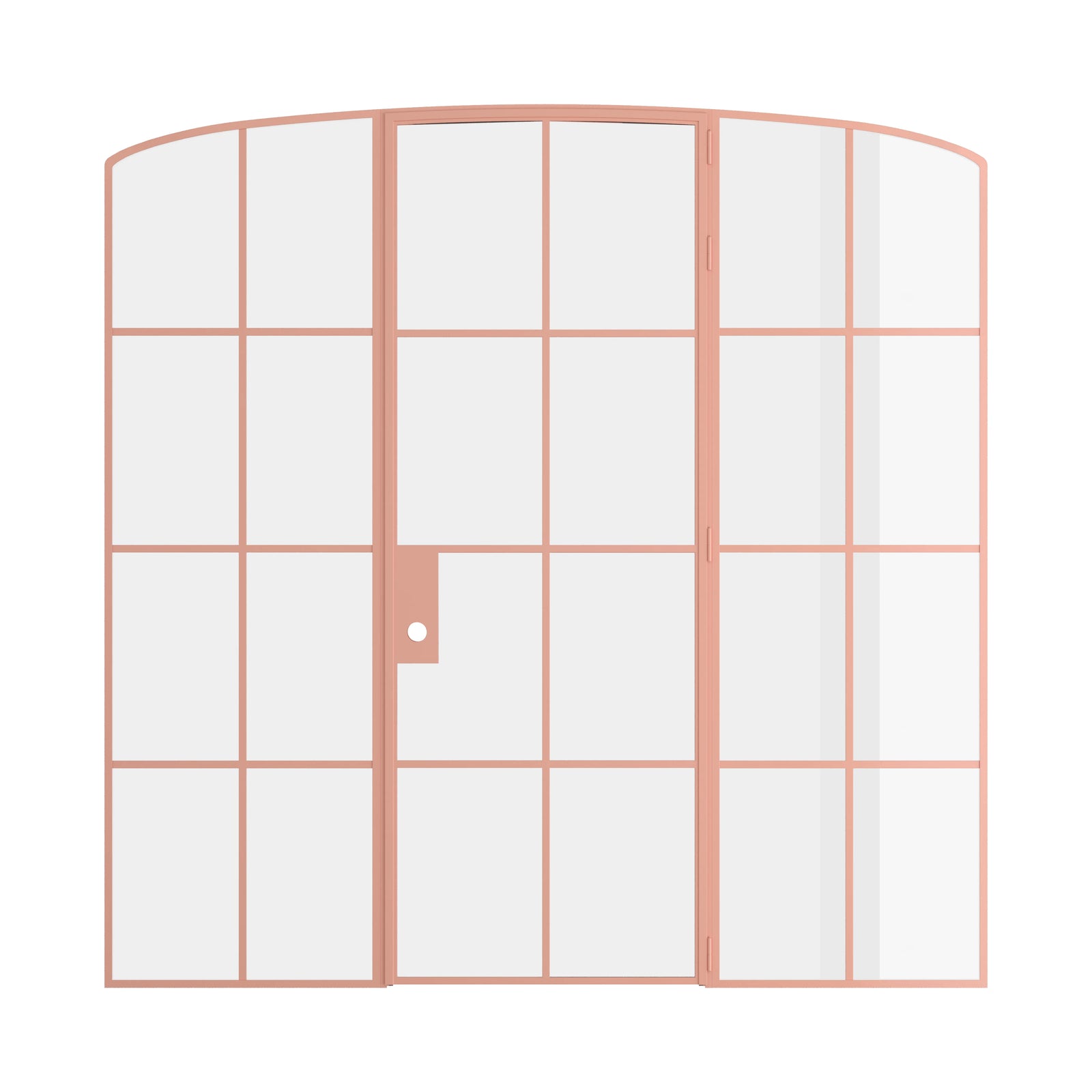 Pinkys Air 5 interior steel door, single, mini arch, with side windows, closed