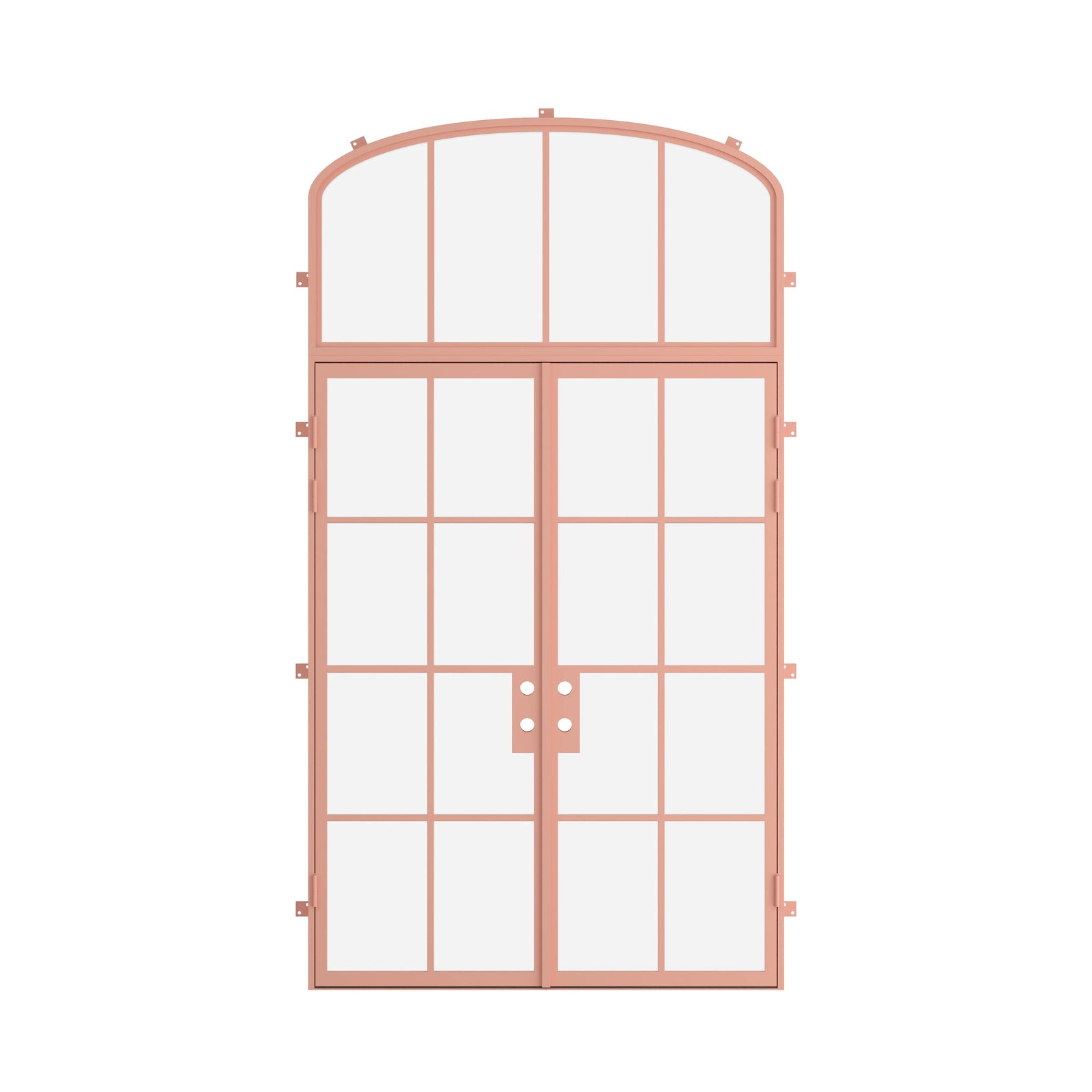 Pinkys Air 5 steel door, double, flat, with a mini-arch top window, closed