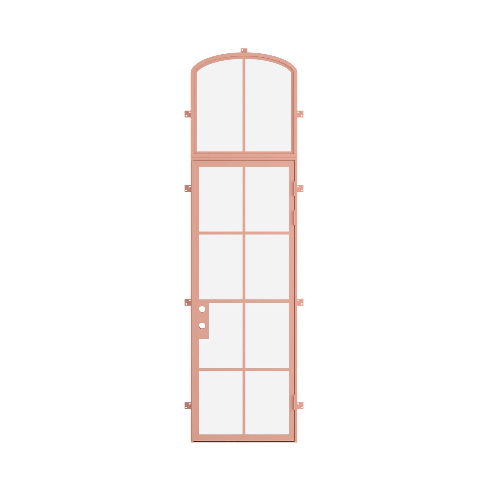 Pinkys Air 5 steel door, single, flat, with a mini-arch top window, closed