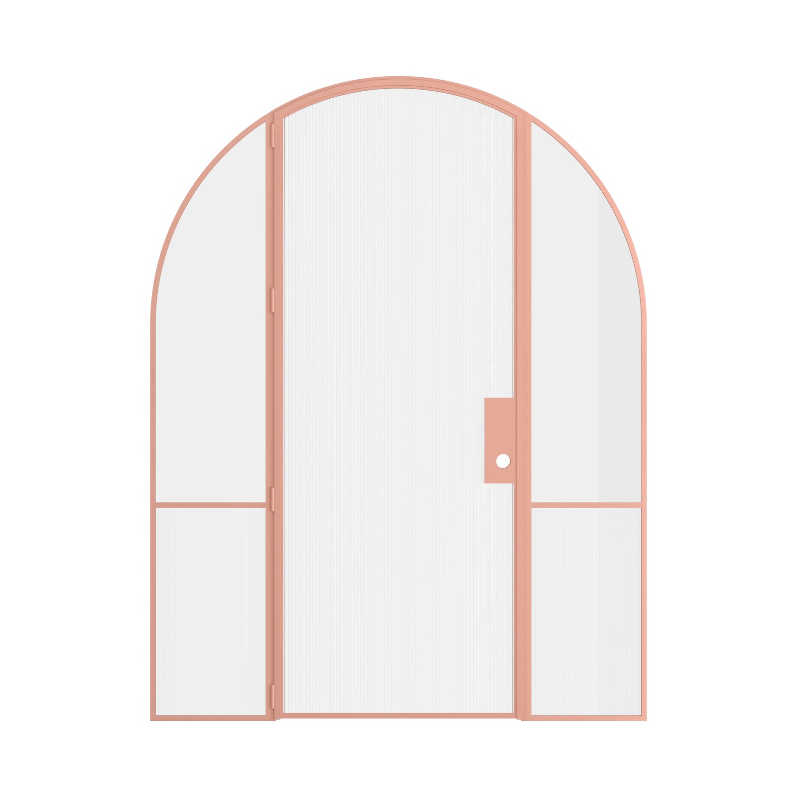Pinkys Air Grand interior steel door, single, full arch, with side windows, closed