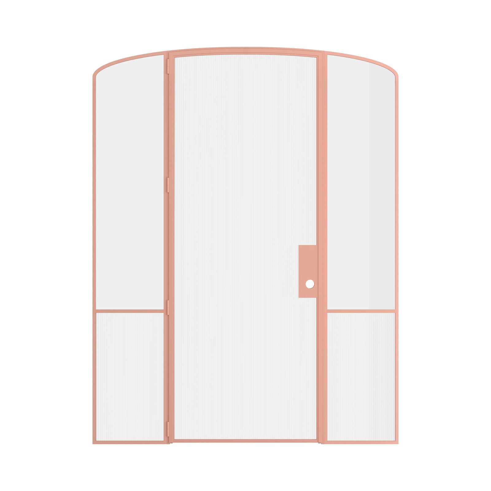 Pinkys Air Grand interior steel door, single, mini arch, with side windows, closed