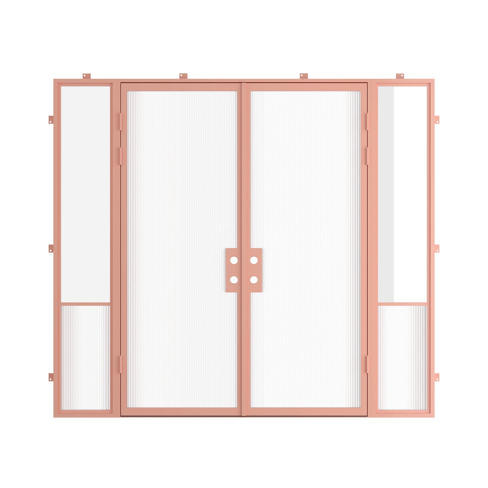 Pinkys Air Grand steel door, double, flat, with side windows, closed