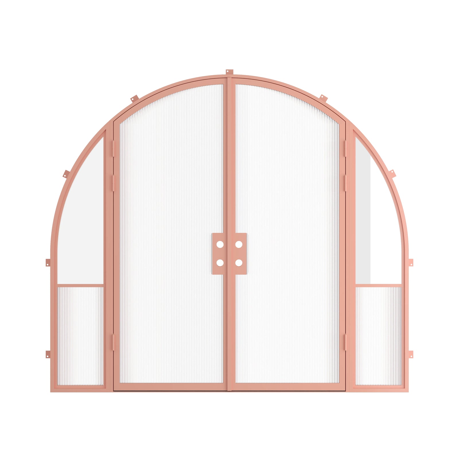 Pinkys Air Grand steel door, double, full arch, with side windows, closed