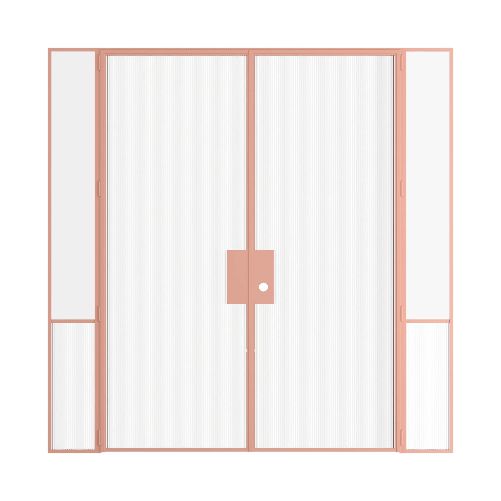 Pinkys Air Grand interior steel door, double, flat, with side windows, closed