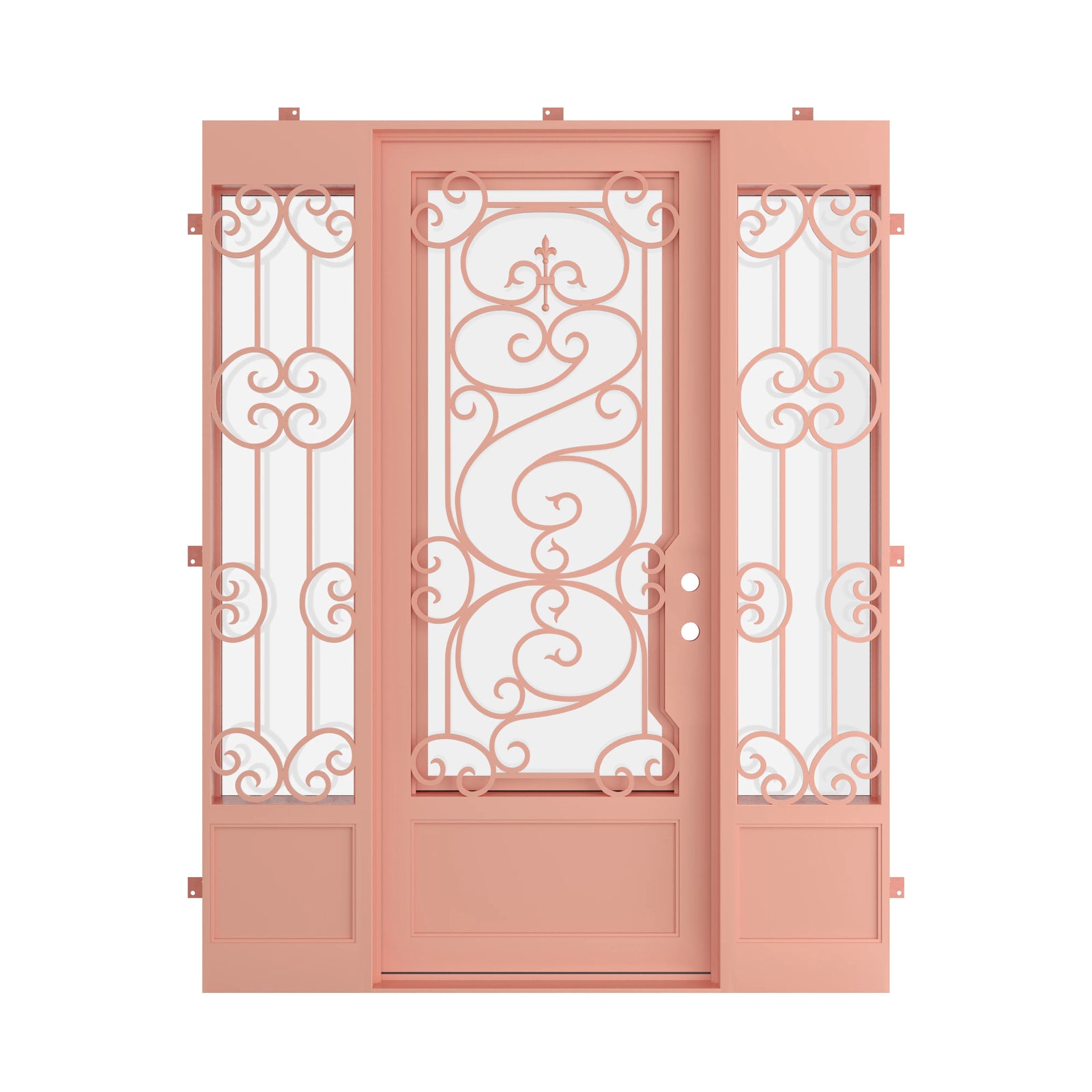 Pinkys Beverly steel door, single, flat, with side windows, closed