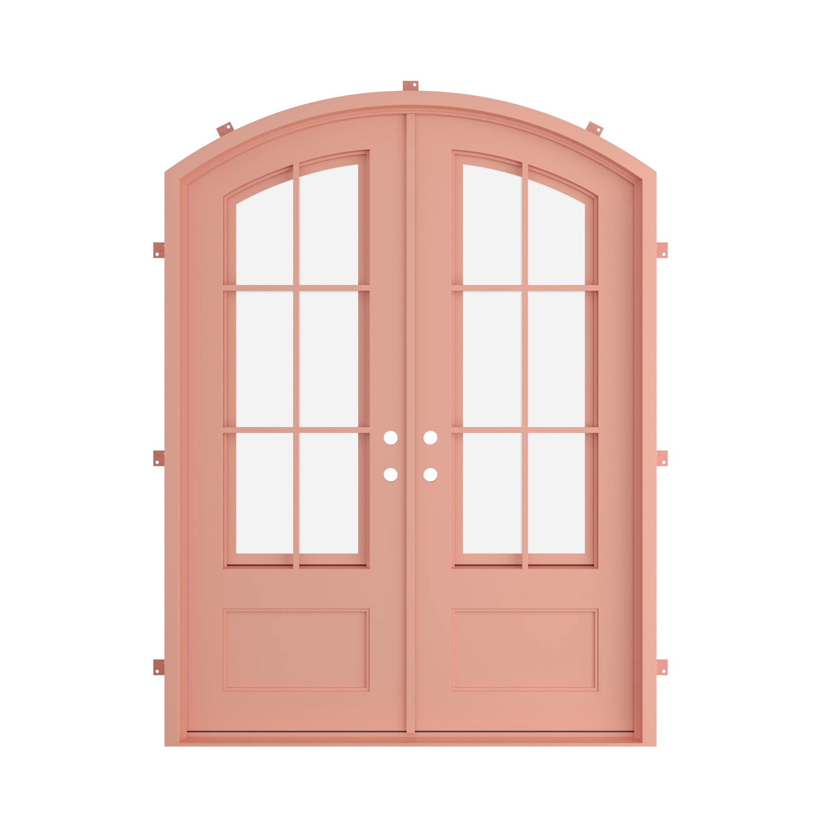 Pinkys Bristol steel door, double, arch, closed