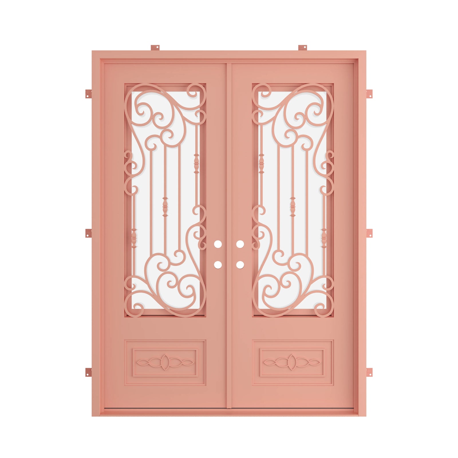 Pinkys Golden Gate steel door, double, flat, closed