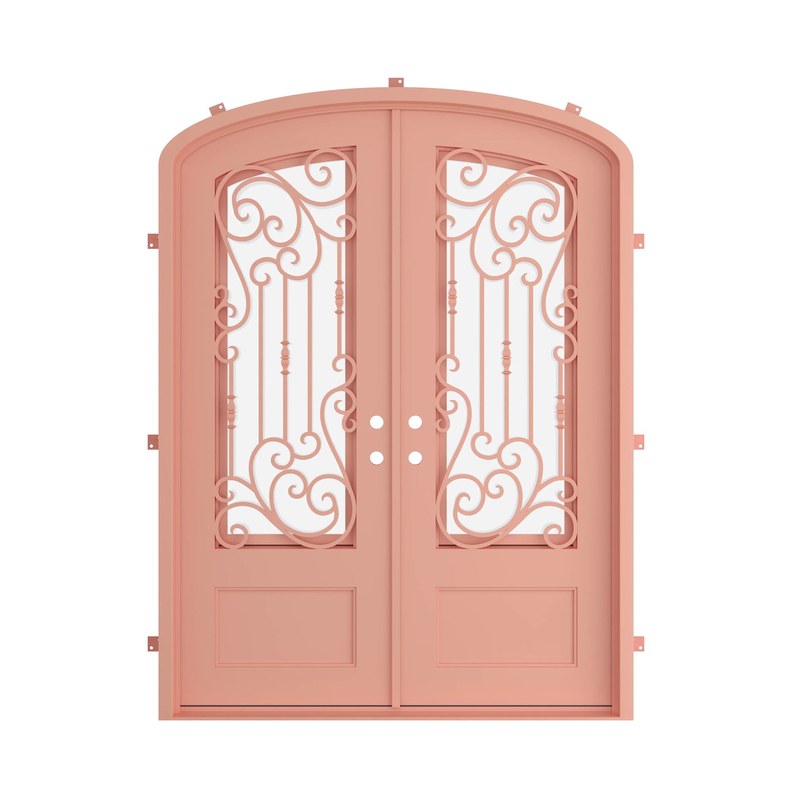 Pinkys Golden Gate steel door, double, arch, closed