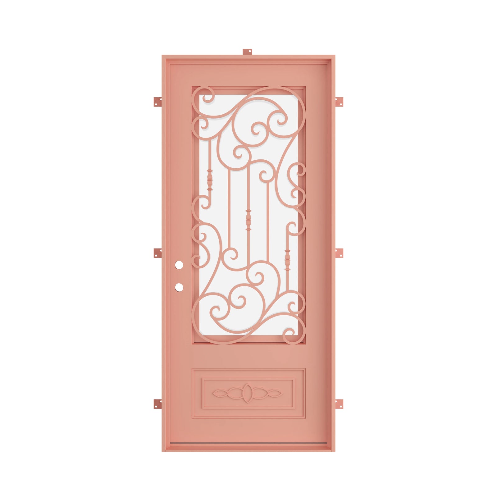 Pinkys Golden Gate steel door, single, flat, closed