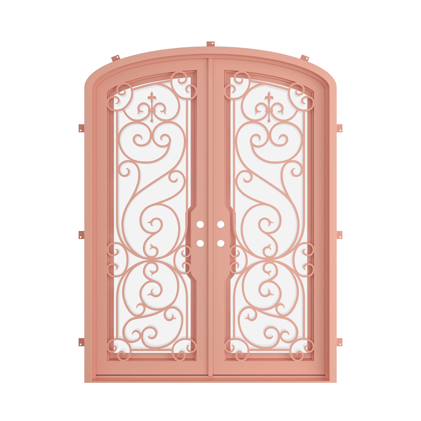 Pinkys Hills steel door, double, mini arch, closed