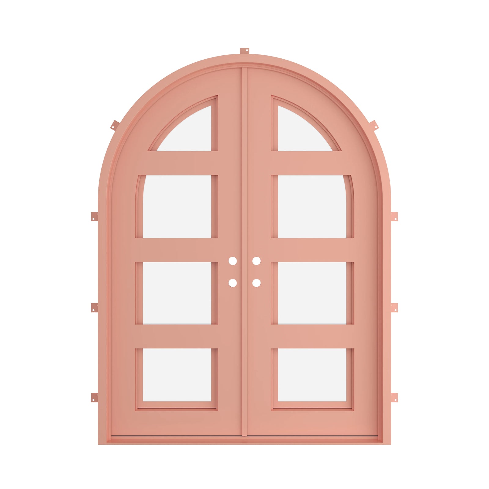 Pinkys Knox steel door, double, full arch, closed