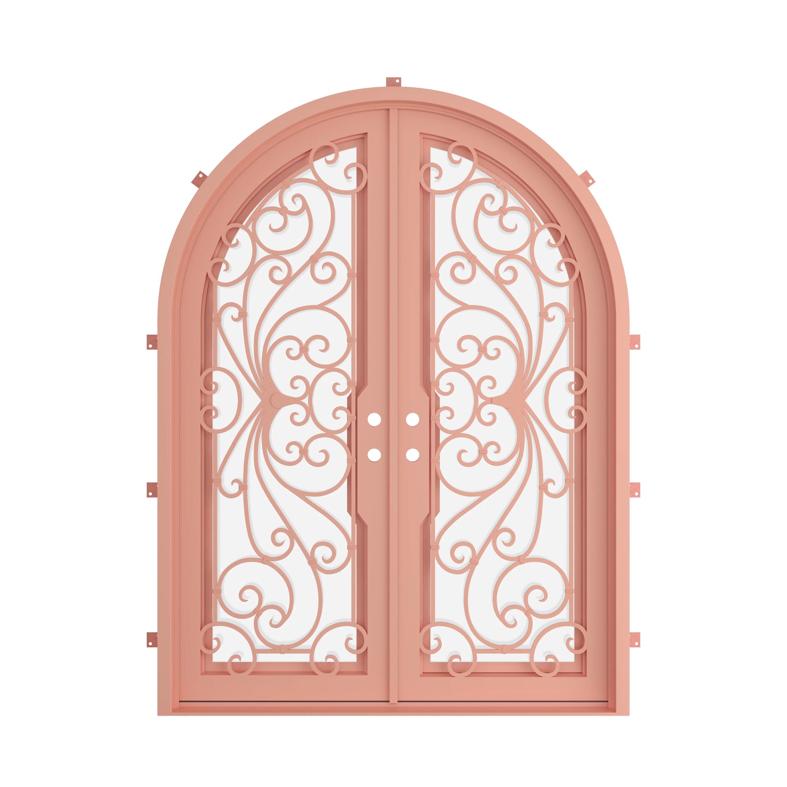 Pinkys Miracle steel door, double, full arch, closed
