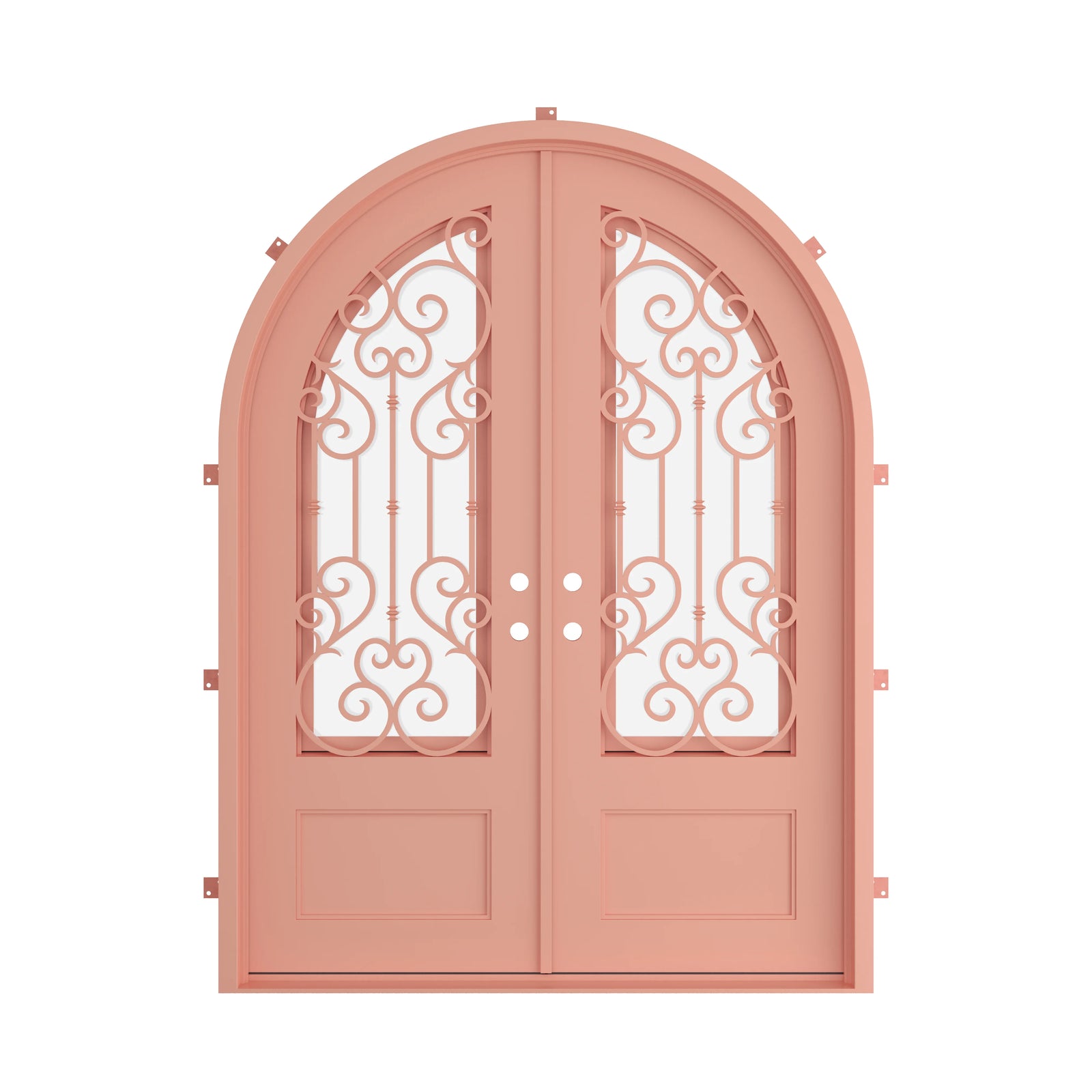 Pinkys New York steel door, double, arch, closed