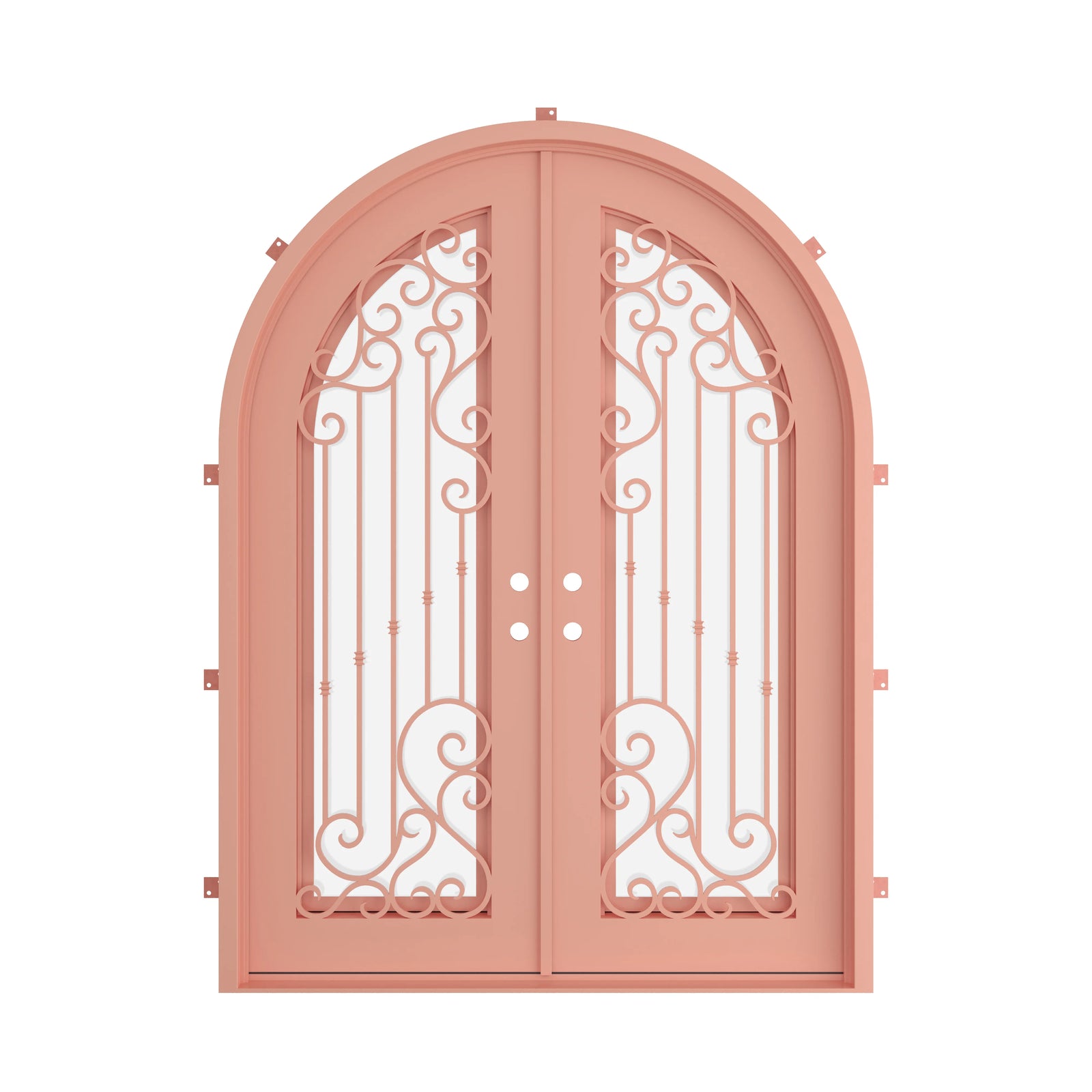 Pinkys Paris steel door, double, full arch, closed