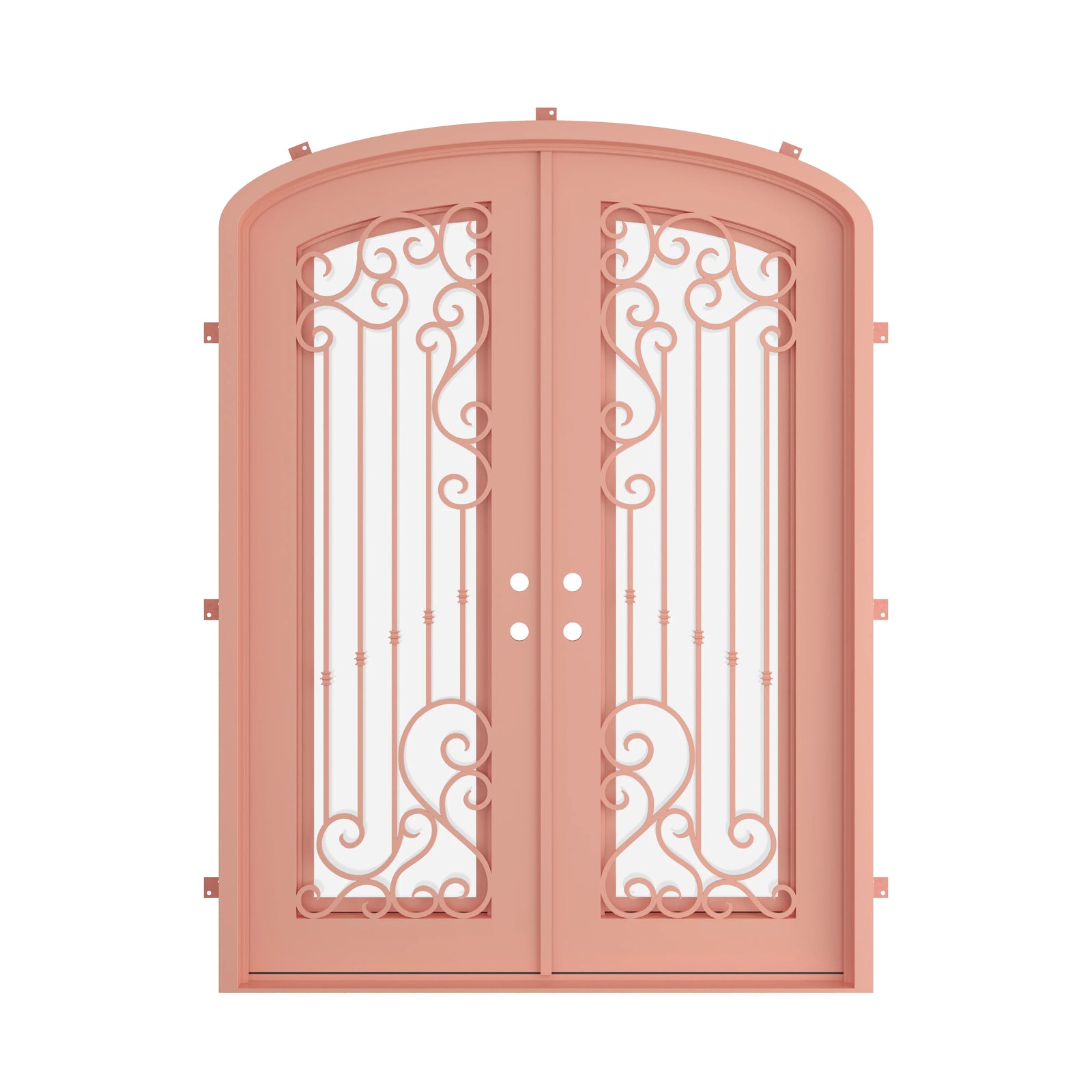 Pinkys Paris steel door, double, arch, closed