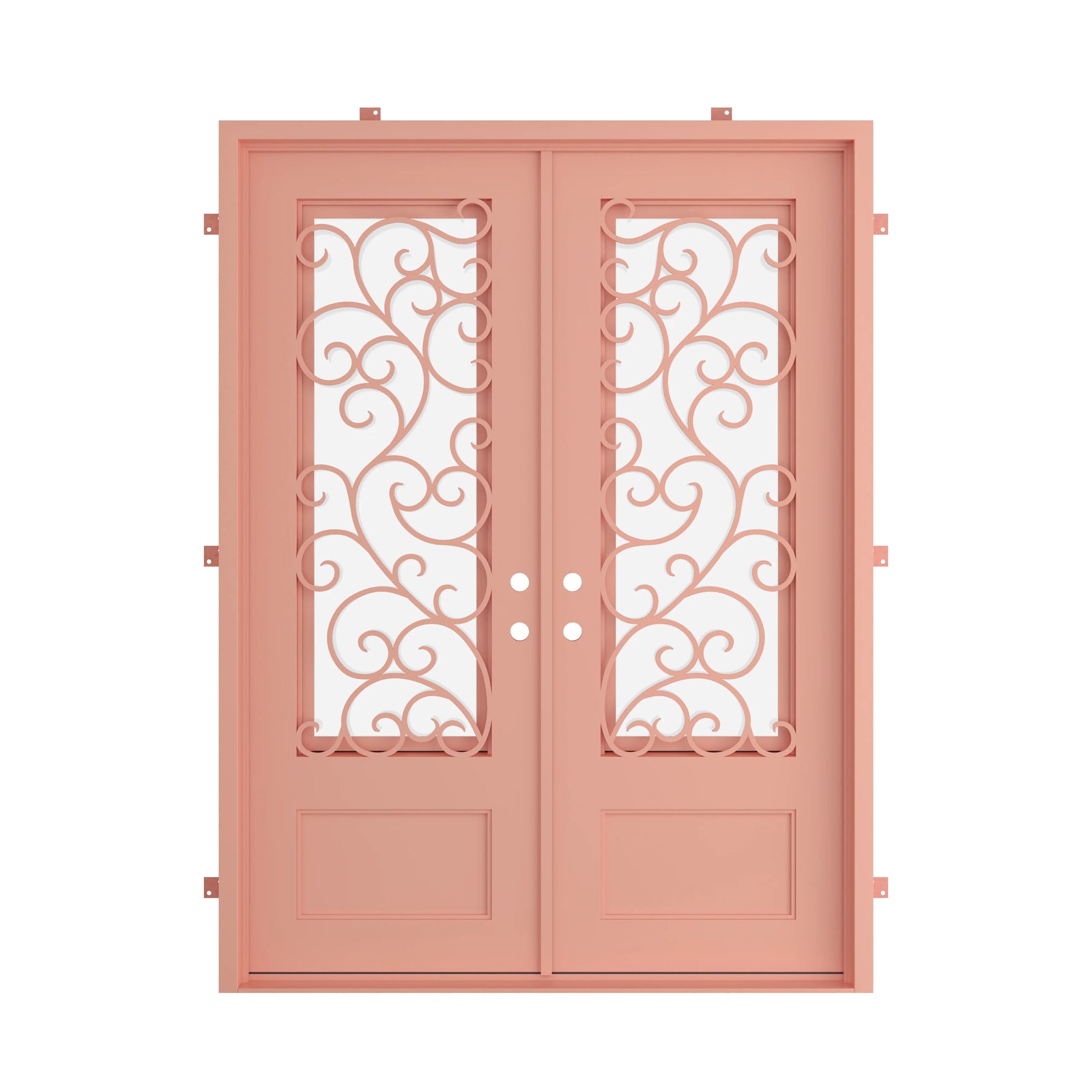 Pinkys Story steel door, double, flat, closed