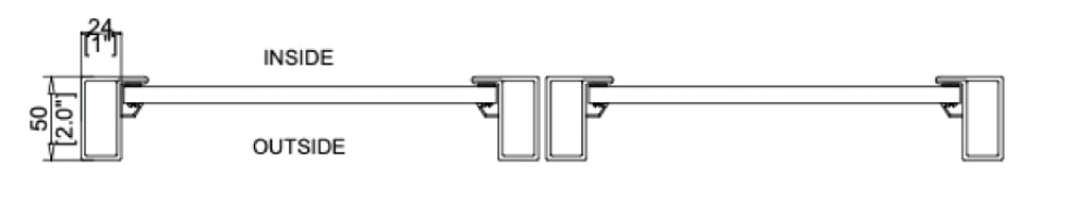 Top Down Cut sheet for Double Steel Barn Doors