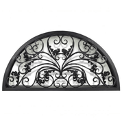 Dream ornate iron transom full arch top window