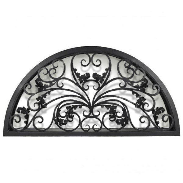 Dream ornate iron transom full arch top window