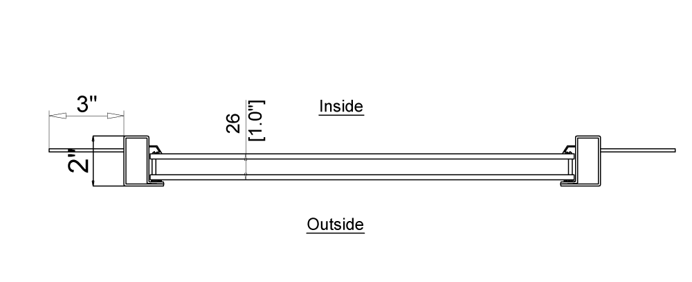 Exterior Fixed Window Cut Sheet - Top View