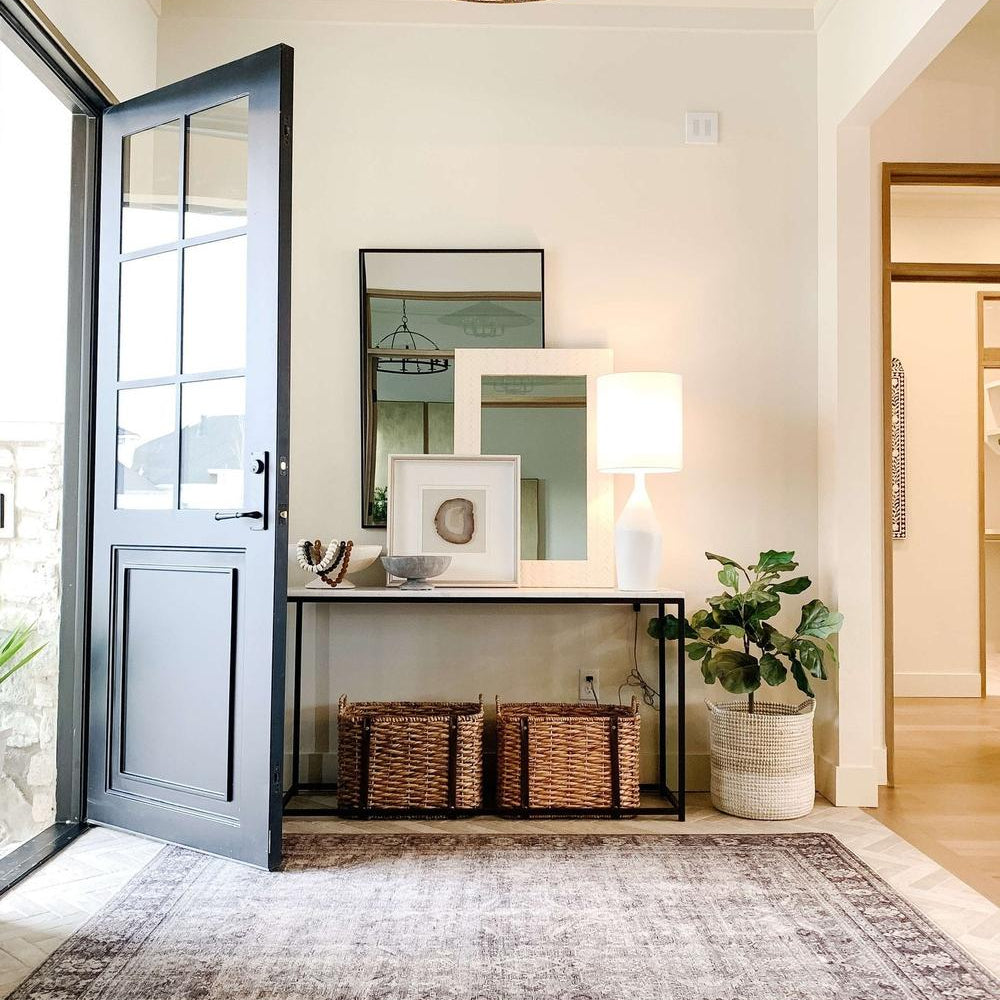 Air Getty single flat architectural steel entry door with slim profile design