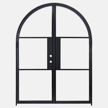 Load image into Gallery viewer, PINKYS Air 4 Interior Black Double Full Arch Steel Door with No Threshold