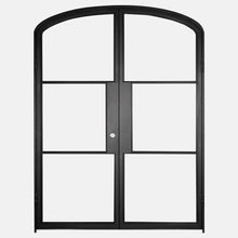 Load image into Gallery viewer, PINKYS Air 4 Interior Black Double Mini Arch Steel Door with No Threshold