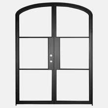 Load image into Gallery viewer, PINKYS Air 4 Interior Black Double Mini Arch Steel Door with No Threshold