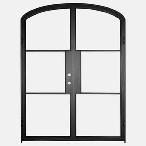 PINKYS Air 4 Interior Black Double Mini Arch Steel Door with No Threshold