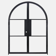 Load image into Gallery viewer, PINKYS Air 4 Interior Black Double Full Arch Steel Door with No Threshold