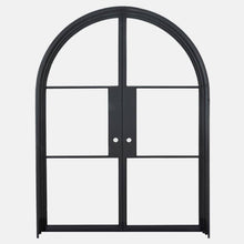 Load image into Gallery viewer, PINKYS Air 4 Interior Black Steel Door- Double Full Arch - Removable Threshold