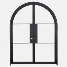 Load image into Gallery viewer, PINKYS Air 4 Interior Black Double Full Arch Steel Door with No Threshold