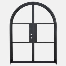 Load image into Gallery viewer, PINKYS Air 4 Interior Black Double Full Arch Steel Door with No Threshold