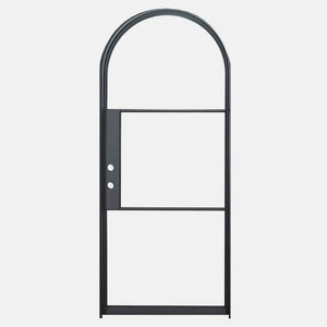 PINKYS Air 4 Interior Single Full Arch Black Steel Door