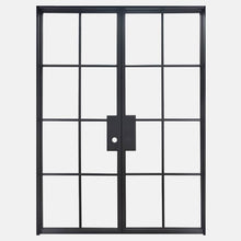 Load image into Gallery viewer, PINKYS Air 5 Interior Black Double Flat Steel Door w/ No Threshold