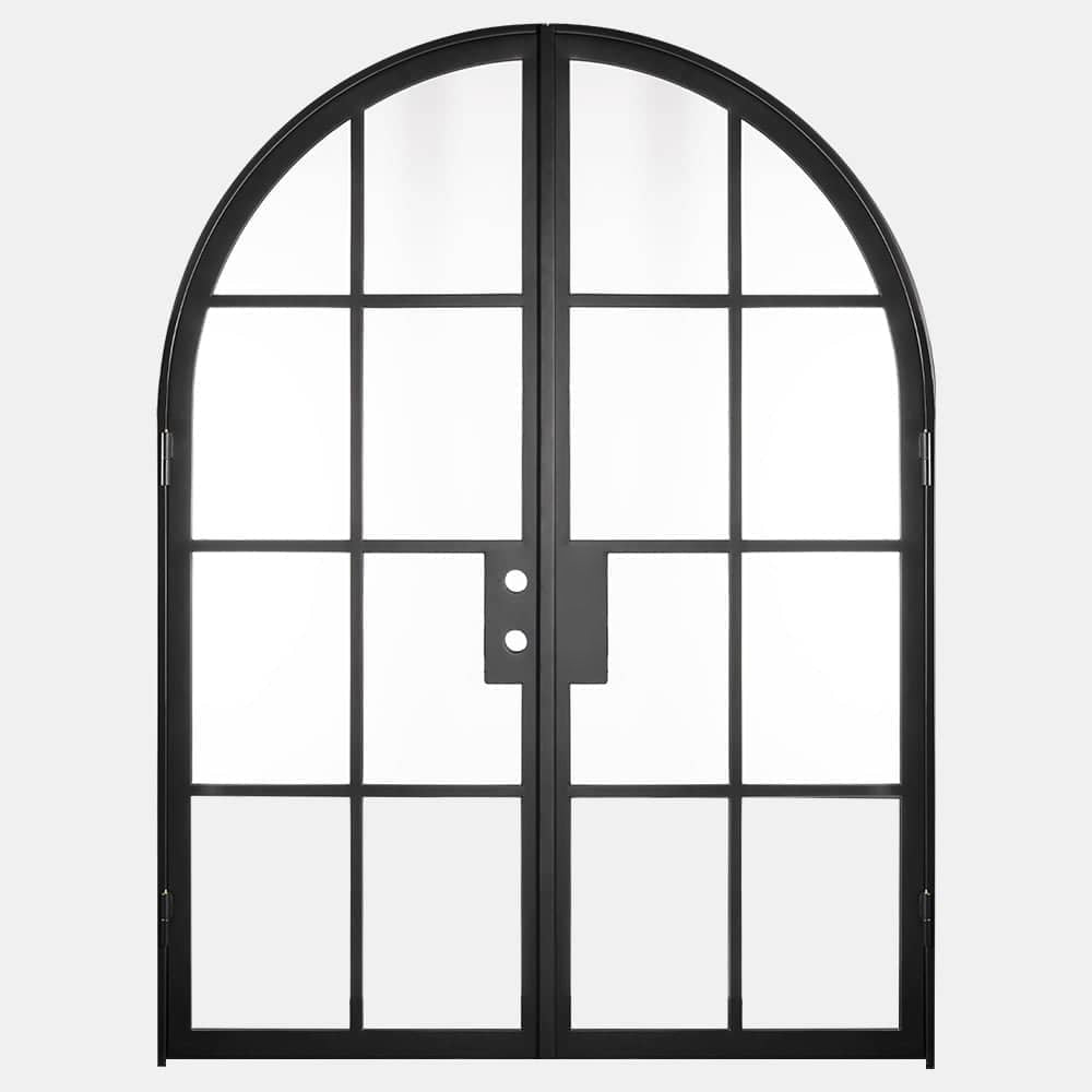 PINKYS Air 5 Interior Black Double Full Arch Steel Door w/ No Threshold