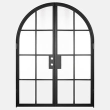 Load image into Gallery viewer, PINKYS Air 5 Interior Black Double Full Arch Steel Door w/ No Threshold