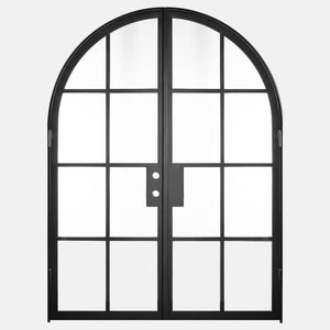 PINKYS Air 5 Interior Black Double Full Arch Steel Door w/ No Threshold