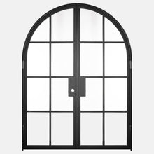 Load image into Gallery viewer, PINKYS Air 5 Interior Black Double Full Arch Steel Door w/ No Threshold